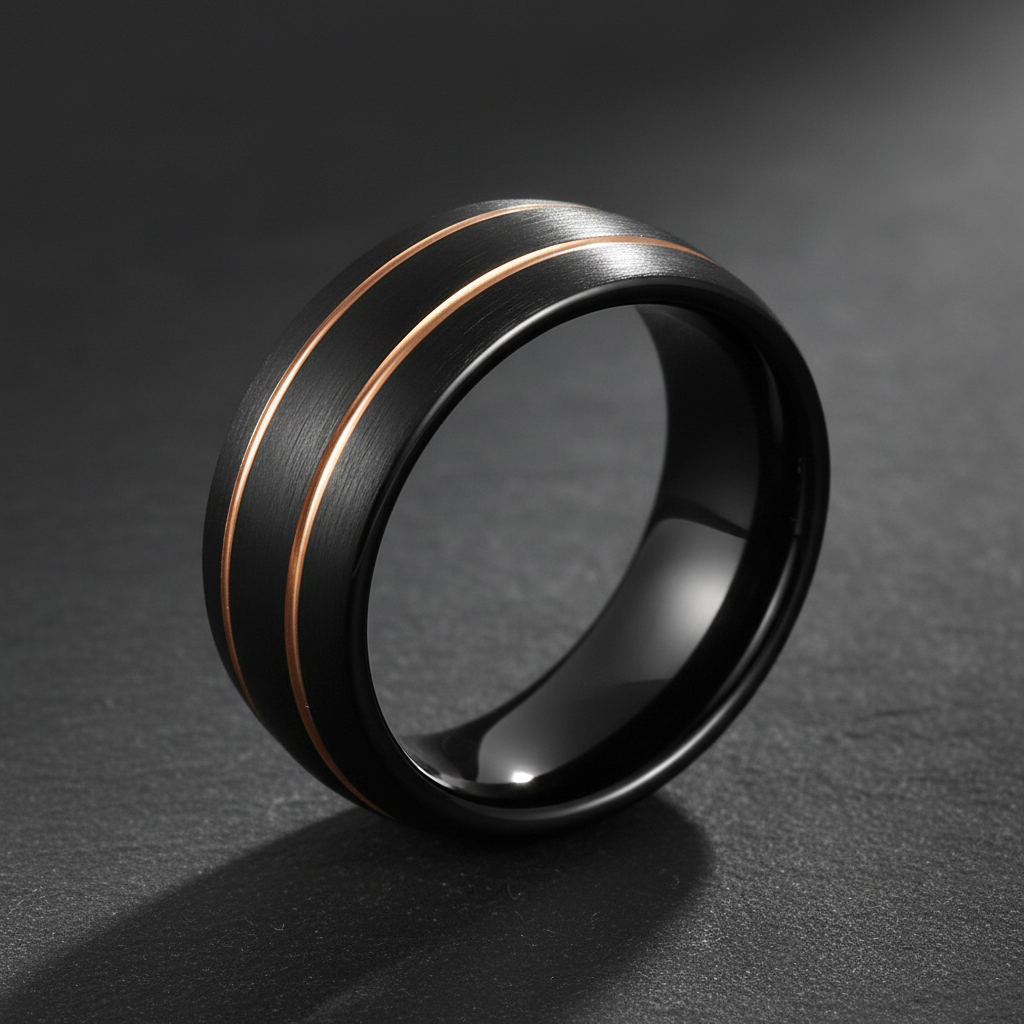VILANI Black Dome Twin Rose Gold — Macro