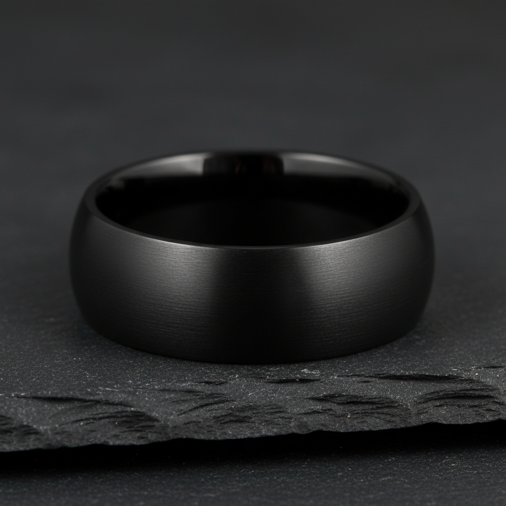 VILANI Matte Black Titanium Dome — Macro