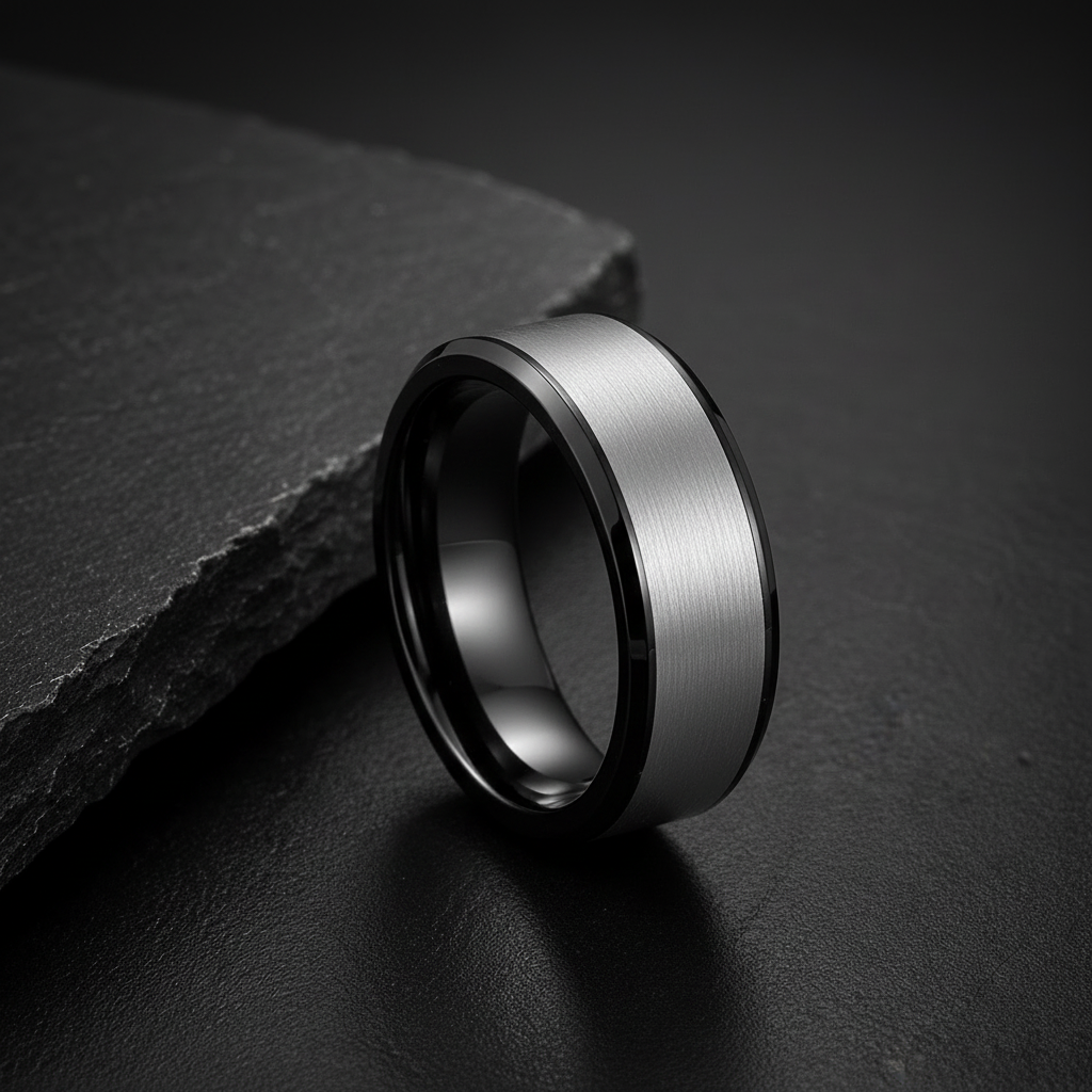 VILANI Silver Black Two-Tone — Macro
