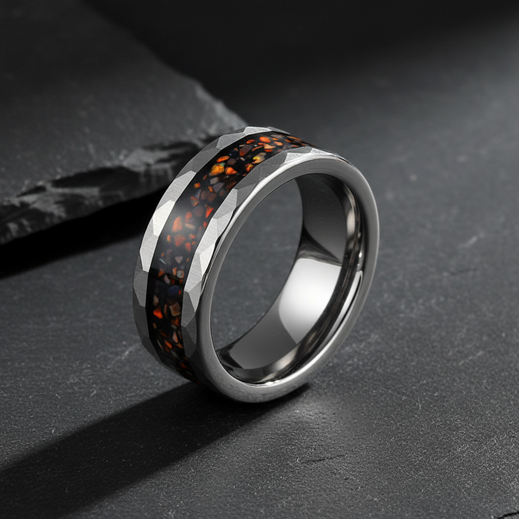 VILANI Silver Faceted Dark Opal — Right