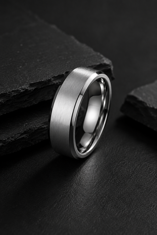 Axiom- Brushed Silver 8mm