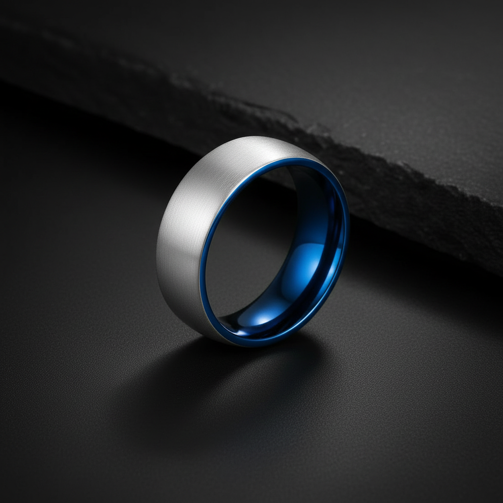 6mm Titanium Blue Ring - Reference Proportions