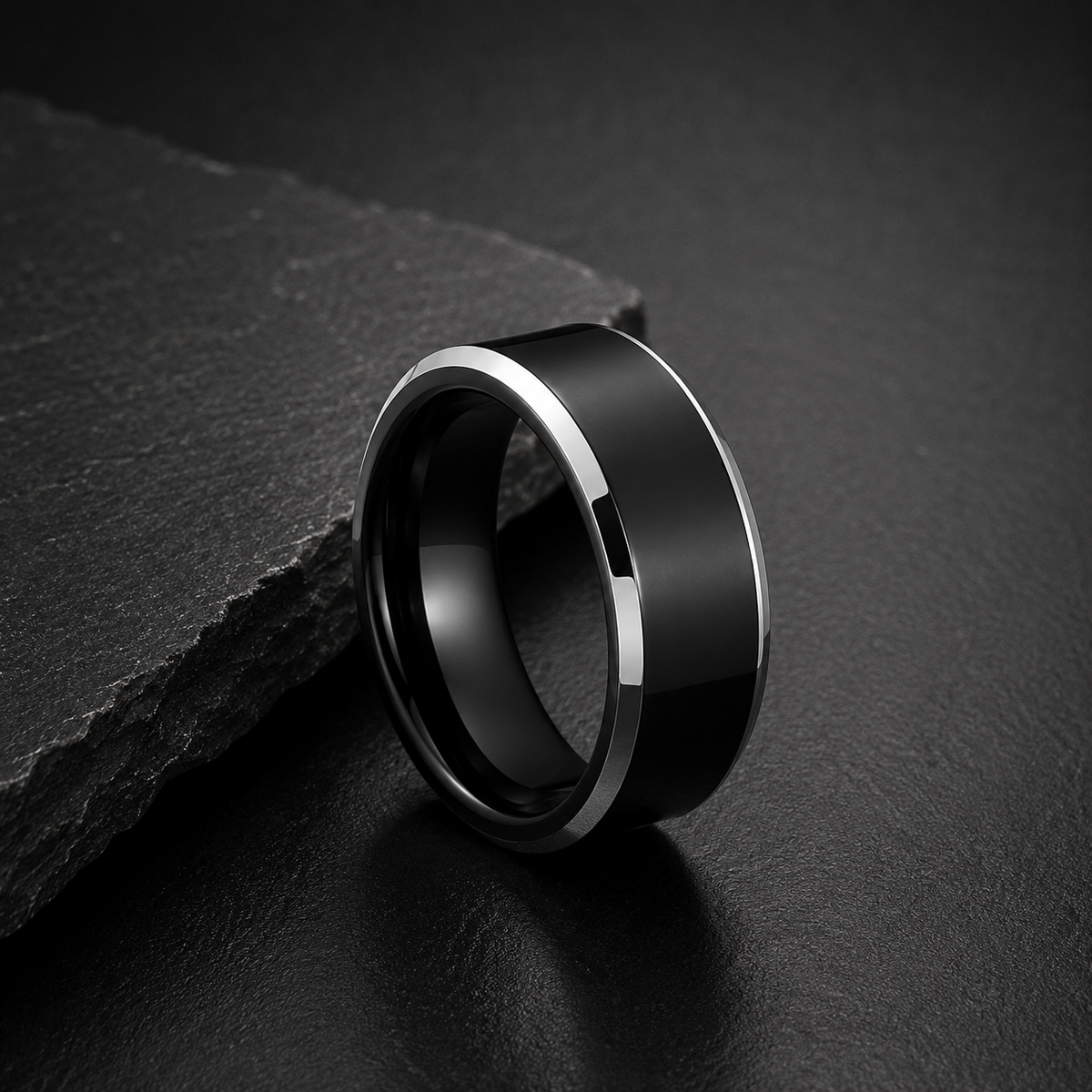 Bevel — Polished Black 8mm