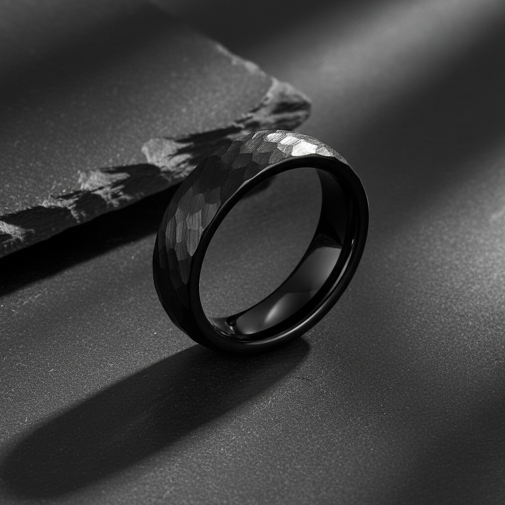 VILANI All Black Hammered Dome — Flat