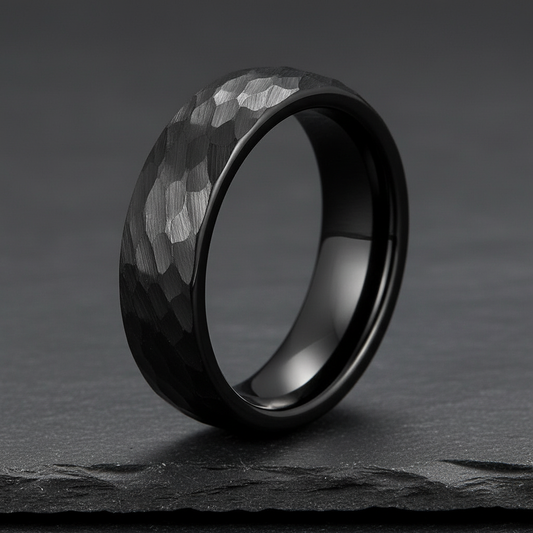 VILANI All Black Hammered Dome — Macro