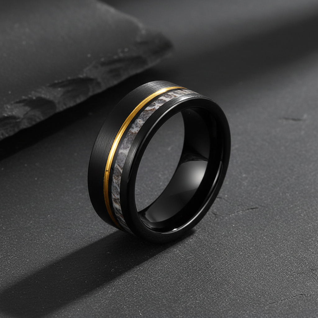 VILANI Antler Gold Ring — Flat