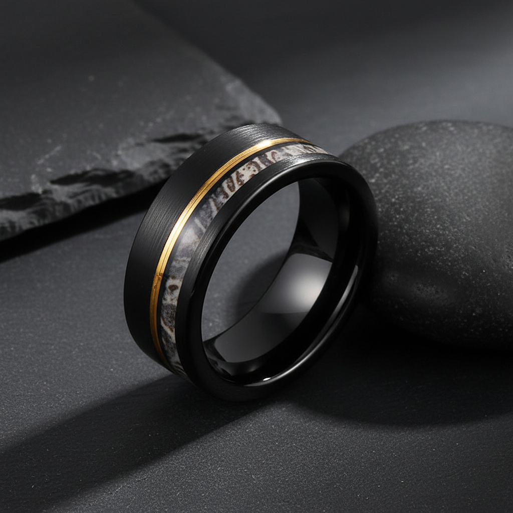 VILANI Antler Gold Ring — Leaning