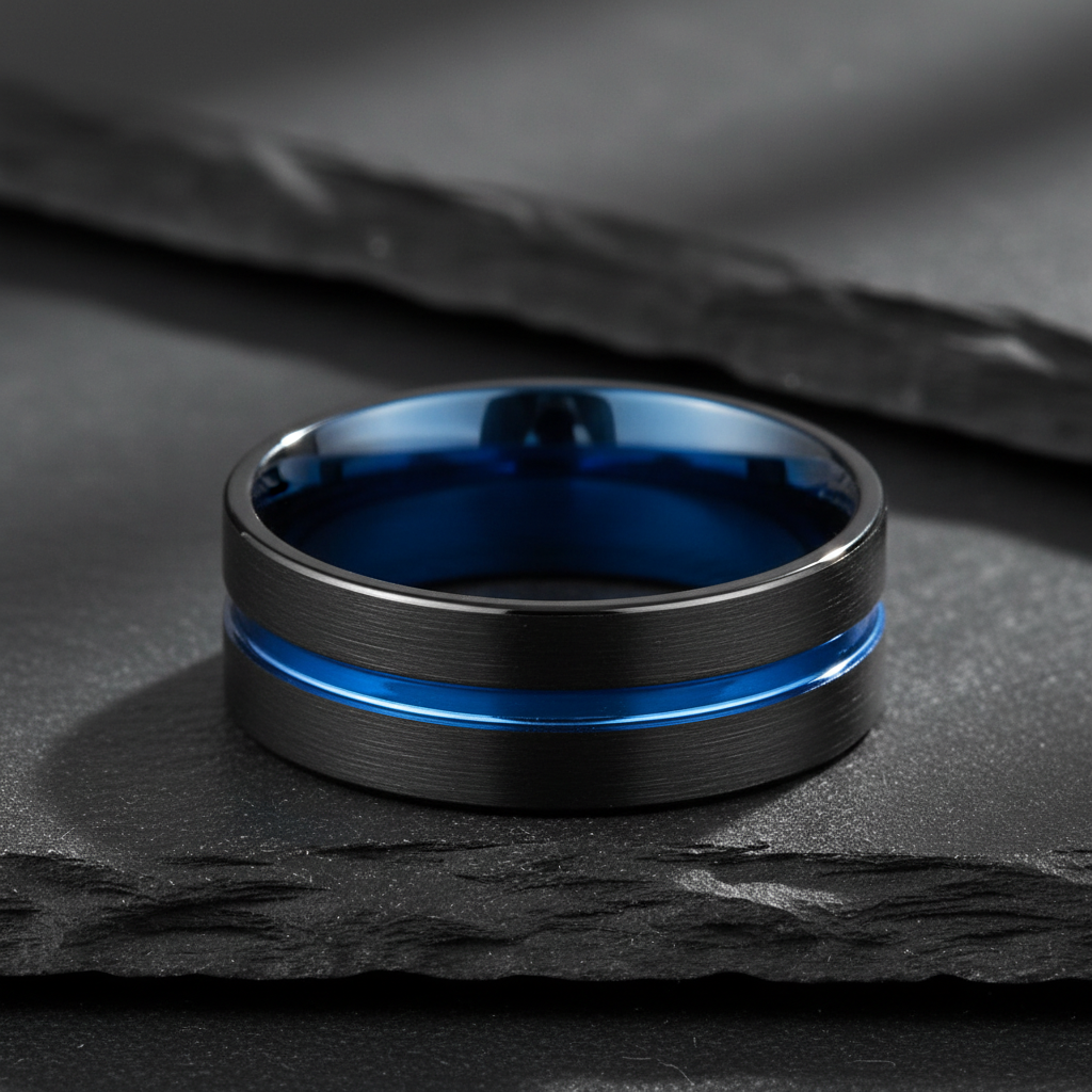 VILANI Black Blue Groove & Interior — Macro
