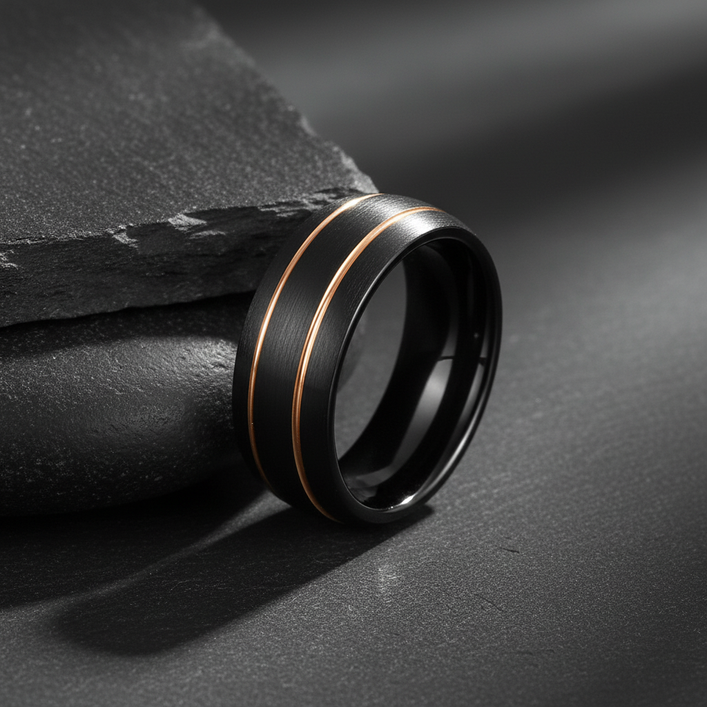 VILANI Black Dome Twin Rose Gold — Leaning