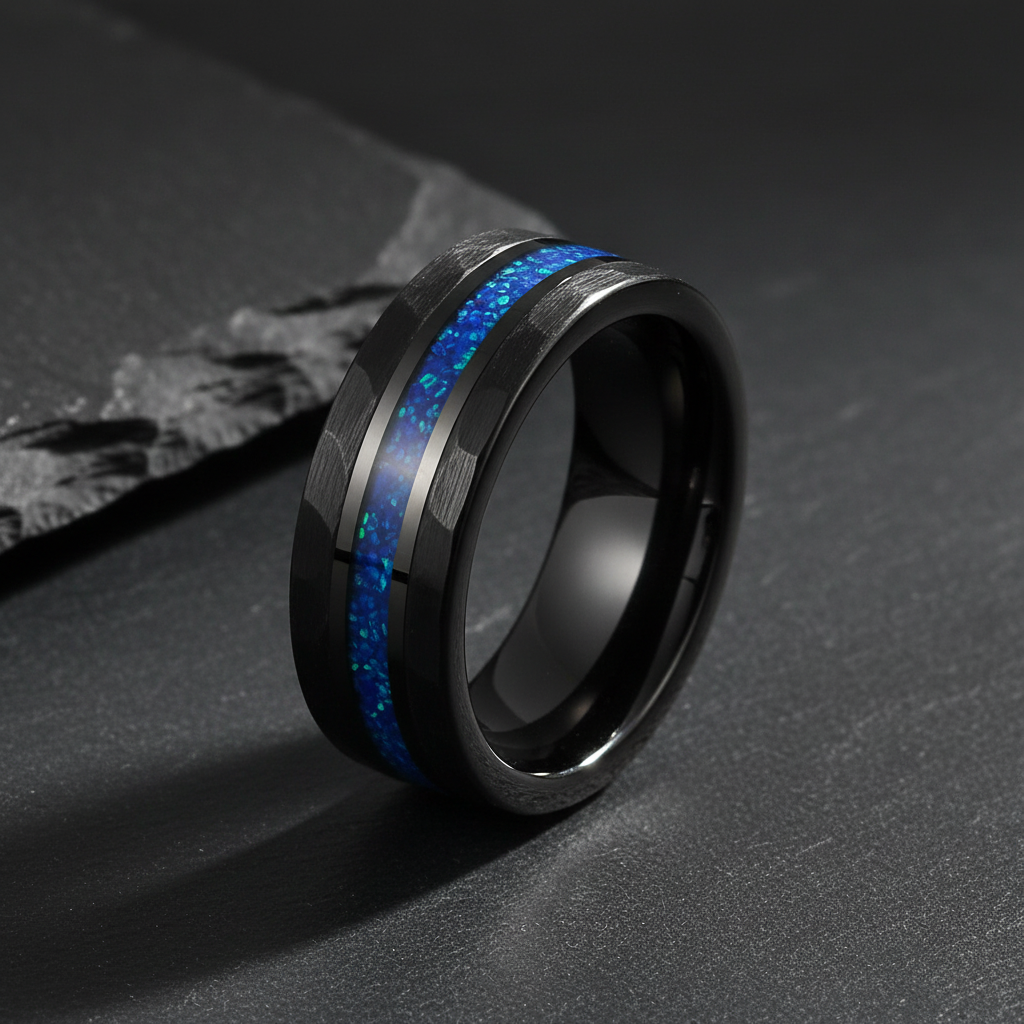 VILANI Black Faceted Blue Opal — Right