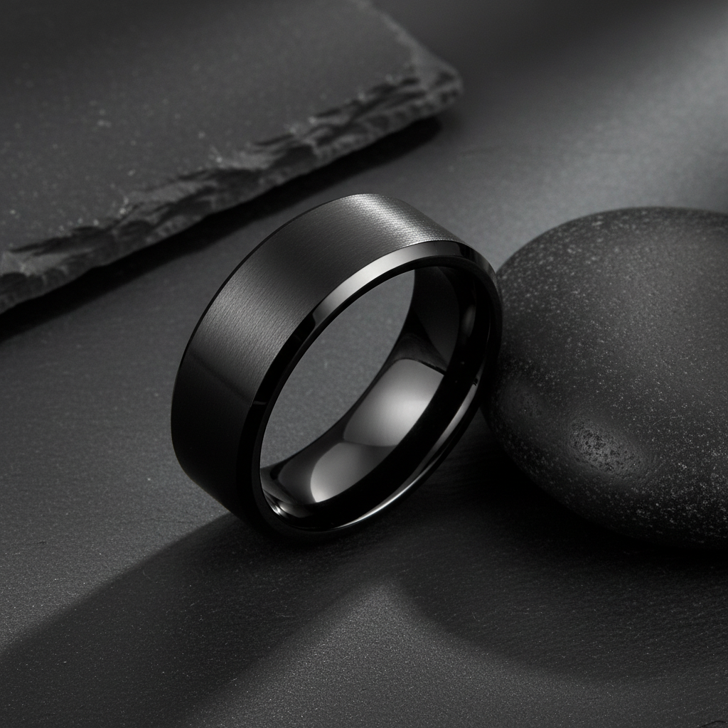 VILANI Black Flat Matte Polished Edge — Leaning