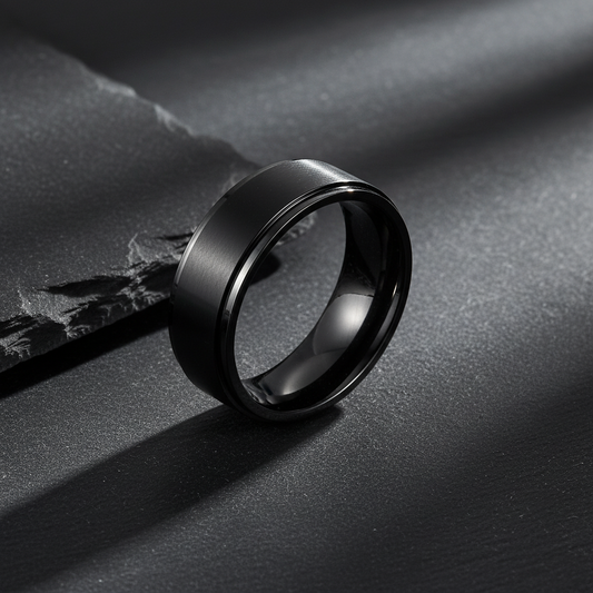 VILANI Carbon Black Ring — Dark Studio