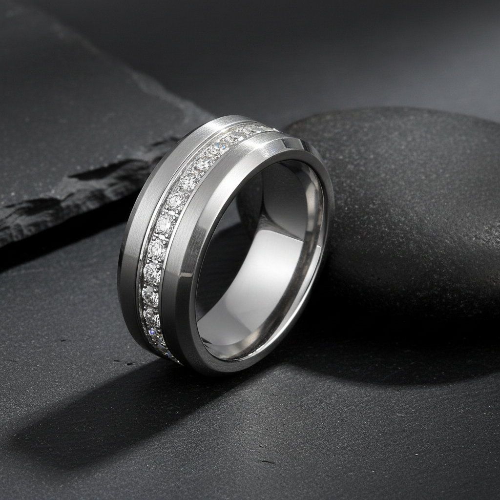 VILANI Diamond CZ Silver Ring — Leaning