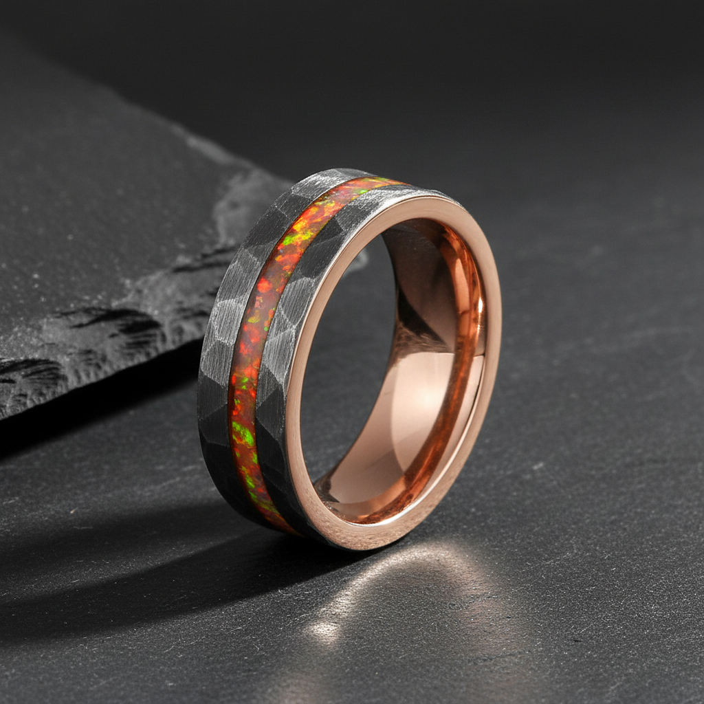 VILANI Fire Opal Rose Gold Ring — Hero