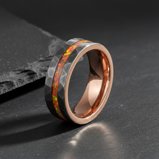 VILANI Fire Opal Rose Gold Ring — Hero