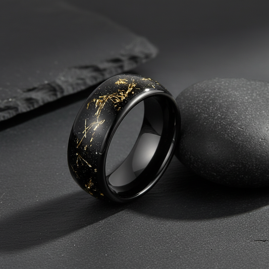 VILANI Gold Foil Galaxy Ring — Leaning