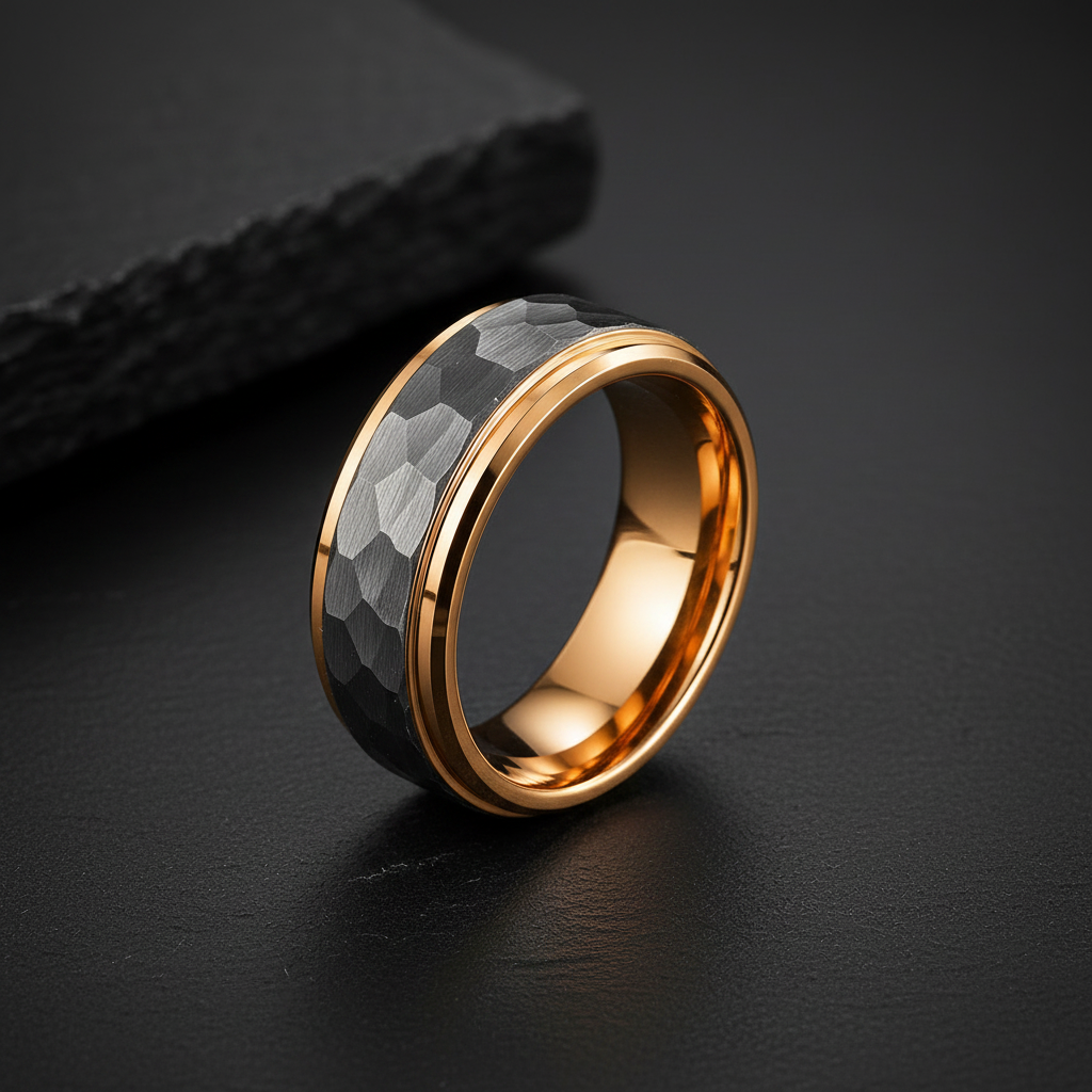 VILANI Hammered Rose Gold Ring Alternate