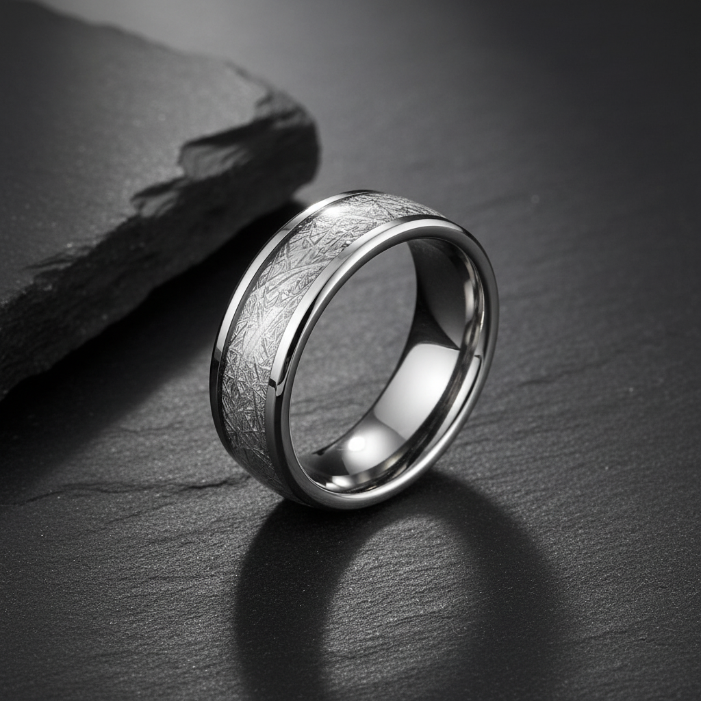 VILANI Meteorite Ring — Flat