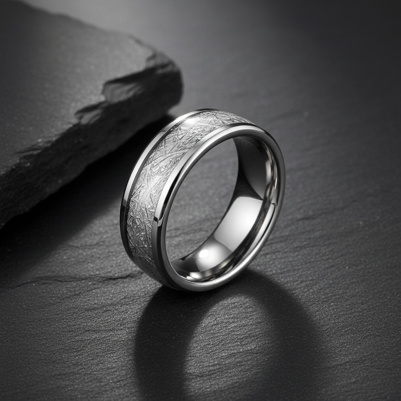 VILANI Meteorite Ring — Flat