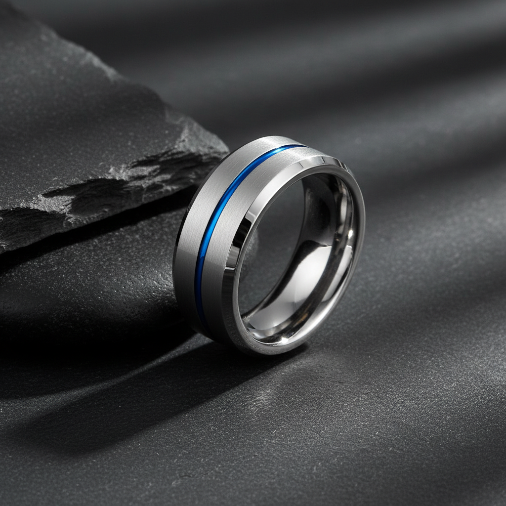 VILANI Silver Blue Groove — Leaning