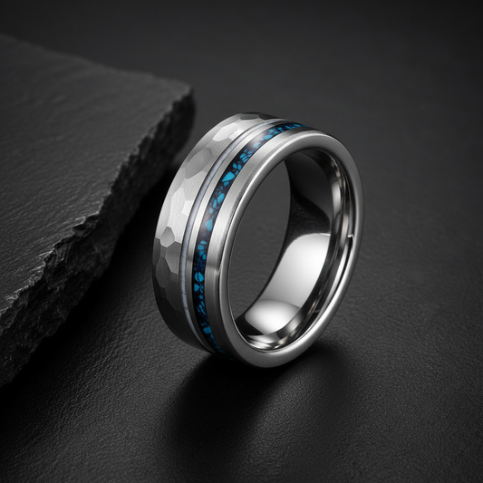 VILANI Silver Faceted Blue Inlay — Hero