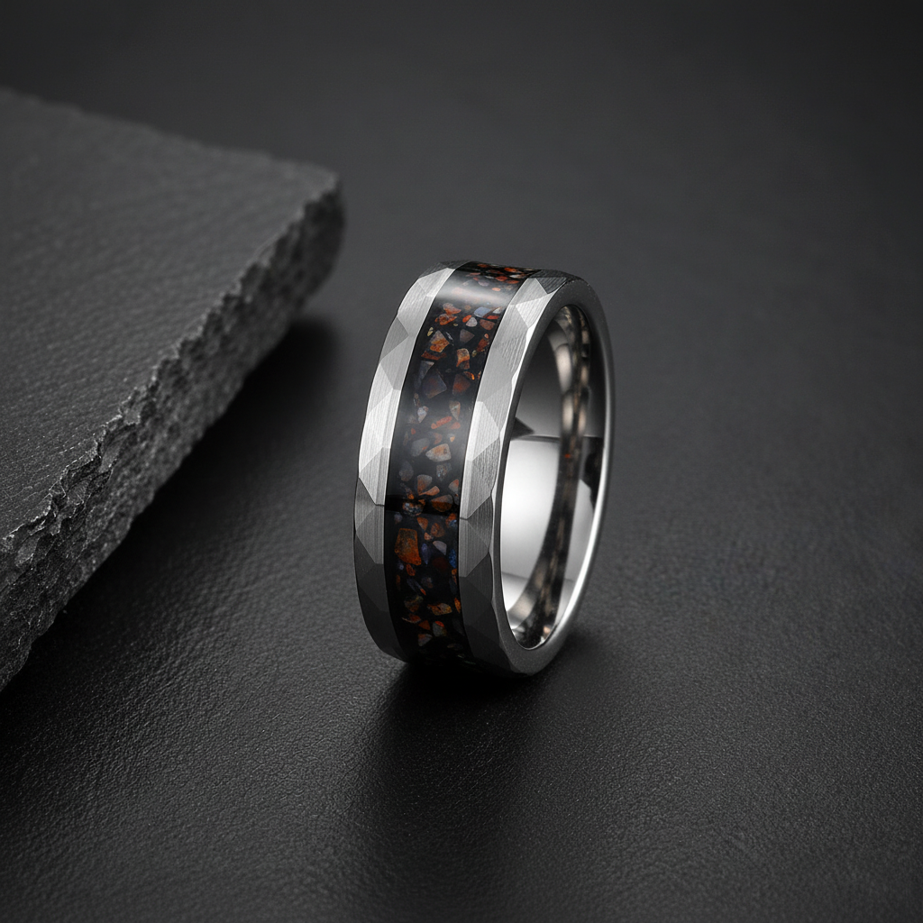 VILANI Silver Faceted Dark Opal — Centre