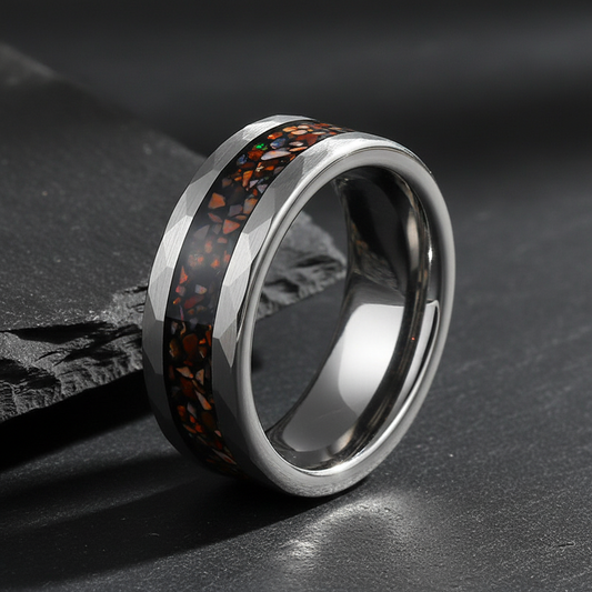VILANI Silver Faceted Dark Opal — Left