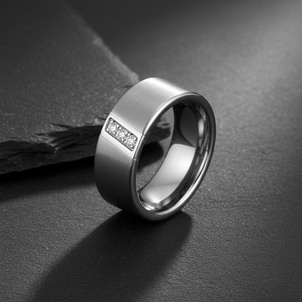 VILANI Silver Three Stone Ring — Hero